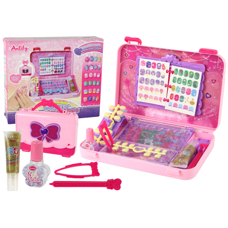 Küünetarvikutega kohver Maniküüri kleebised Küüneotsad