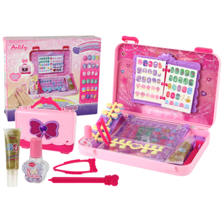 Küünetarvikutega kohver Maniküüri kleebised Küüneotsad