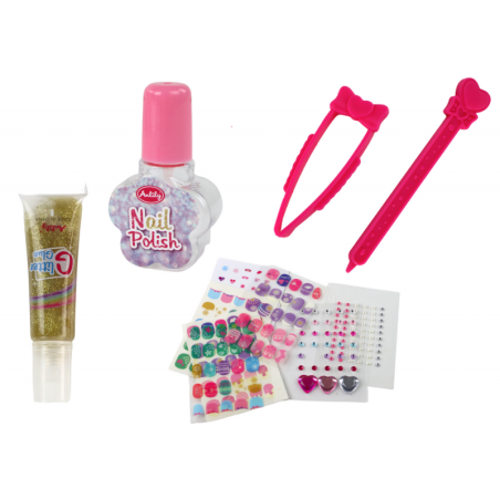 Küünetarvikutega kohver Maniküüri kleebised Küüneotsad