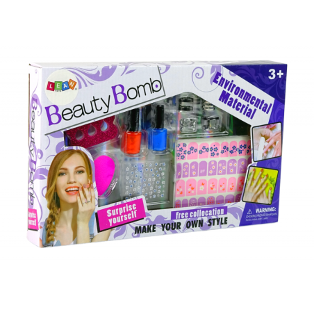 Küünte värvimise komplekt Küünelakid Glitter Kleebised Sõrmused