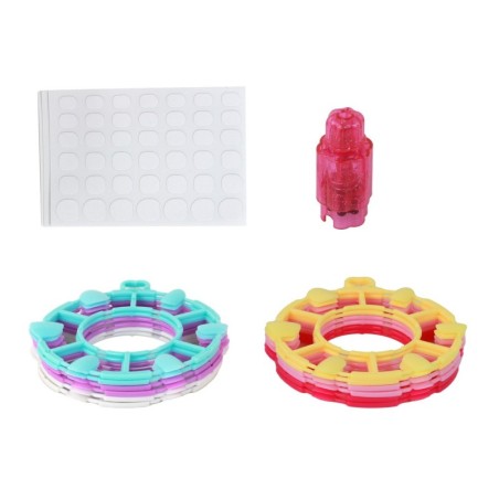 Küüntekomplekt Roosad küüneotsad Kleebised Teemandid