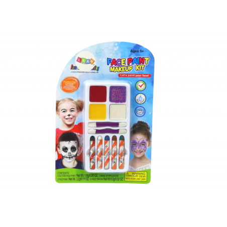 Näomaalingute komplekt Sädelevad värvid, värvipliiatsid