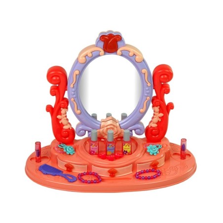 Peegli valguse heliga meigilaud