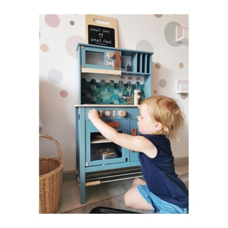Puidust laste mänguköök tasty, sinine