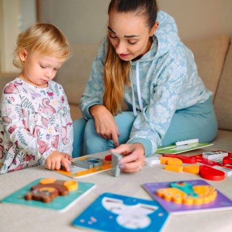 Puidust puslede komplekt Loomad Montessori FSC