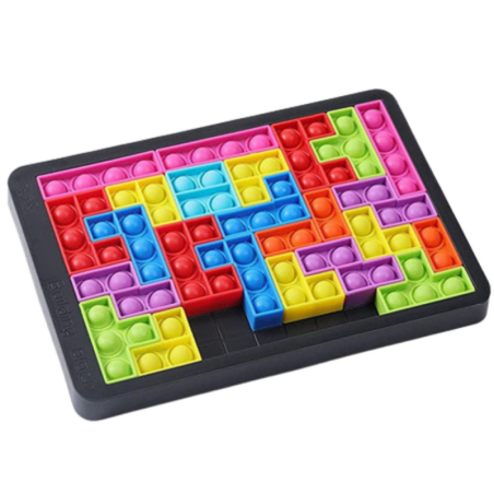 Tetris Pop-It puslemäng 3in1 sensoorne värviline 27 tk