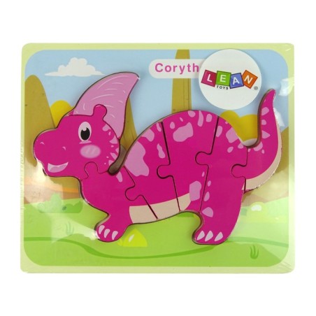 Puidust pusle dinosaurus Corythosaurus Pink Spinosaurus Purple