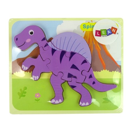 Puidust pusle dinosaurus Corythosaurus Pink Spinosaurus Purple