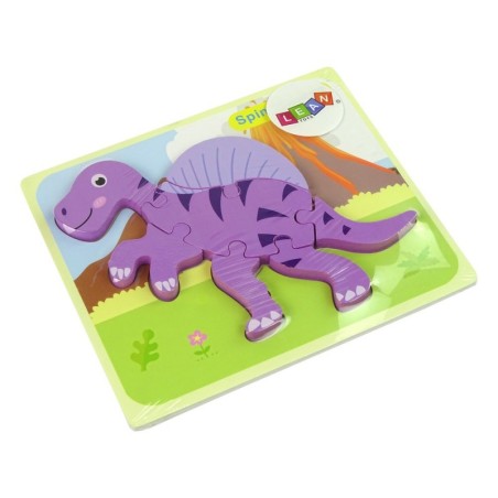 Puidust pusle dinosaurus Corythosaurus Pink Spinosaurus Purple