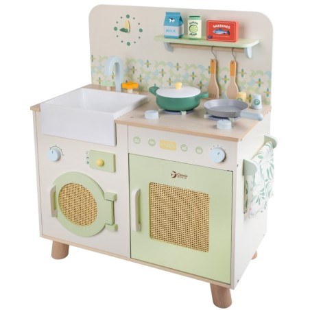 XXL multifunktsionaalne puidust köök pesumasina ja tarvikutega