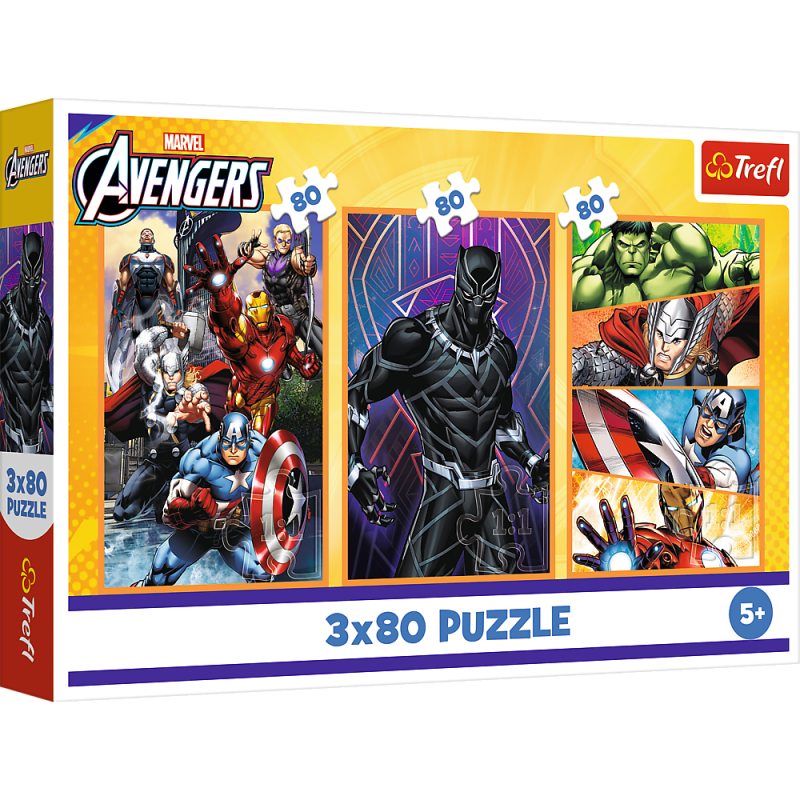 Pusle – 3x80 – päevad täis tegevust – Disney Marvel The Avengers Trefl 34883