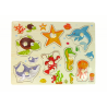 Puidust õpetlik pusle mereloomad 7El.