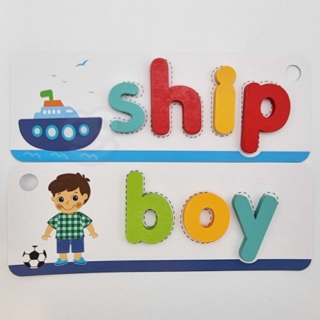 Pusle Montessori tähestiku õppimine Tähtede õppimine Loomasõnad kuduvad 57 el.