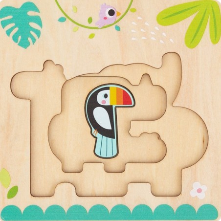 Puidust Montessori pusle, mitmekihiline tahvel