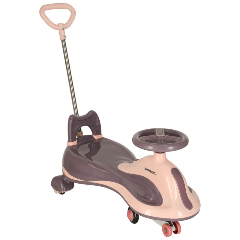 LED Swing FIX S2 gravitatsiooni sõiduk käepidemega roosa max 100kg