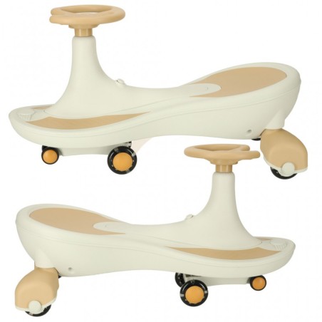 Iseliikur LED Swing Fix S4 gravitatsioonisõiduk helendavate ratastega muusikaga 76 cm kuldne ja valge max 100 kg