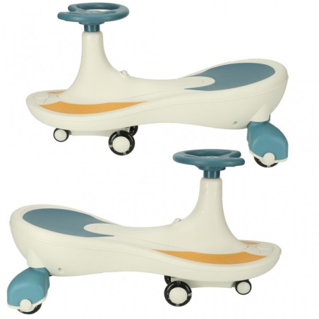 Iseliikur LED Swing Fix S4 gravitatsioonisõiduk helendavate ratastega muusikaga 76 cm sinine ja valge max 100 kg