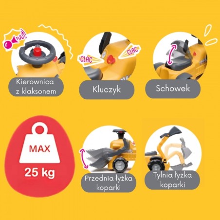 FALK Marcel tõukeauto ekskavaator