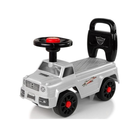 Tõukeauto QX-5500- 2 sarvega seljatugi hõbedane