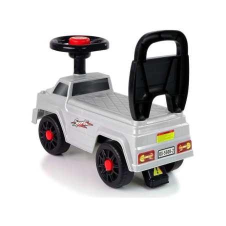 Tõukeauto QX-5500- 2 sarvega seljatugi hõbedane