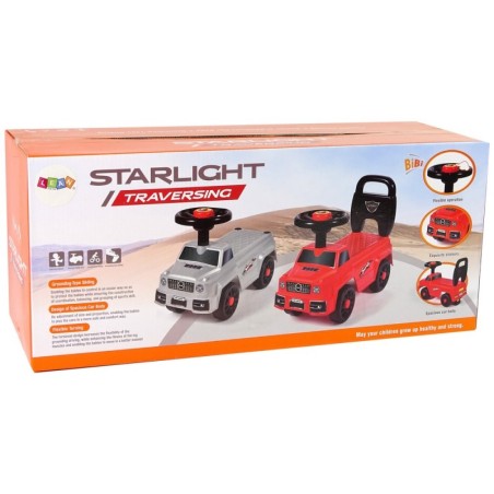 Tõukeauto QX-5500- 2 sarvega seljatugi hõbedane