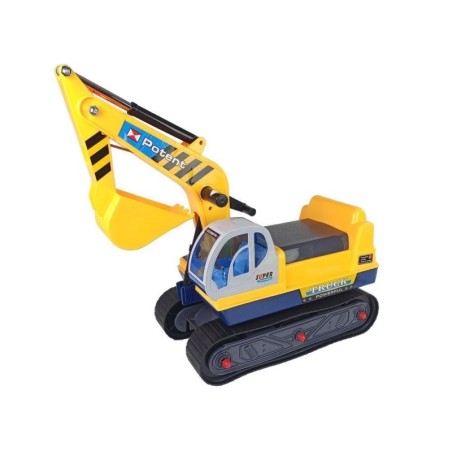 Suure ekskavaator ehitus sõiduk kiiver kollane