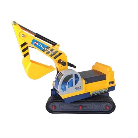 Suure ekskavaator ehitus sõiduk kiiver kollane