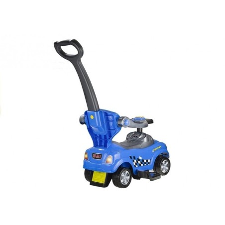 Kupeeauto manuaalne sõitmine koos lapsevanema käepidemega – sinine