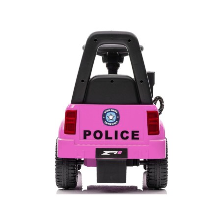 Pealeistutav tõukeauto Politsei, roosa