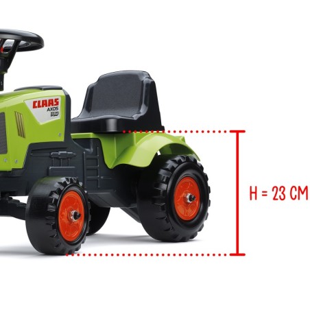 FALK Baby Claas Axos 310 roheline traktor koos haagisega alates 1 aastast