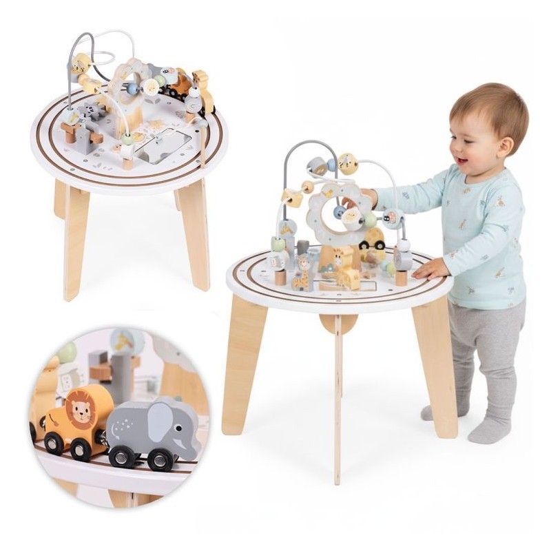 Puidust interaktiivne õppelaud lastele: 5in1