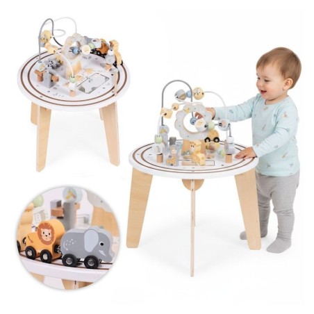 Puidust interaktiivne õppelaud lastele: 5in1