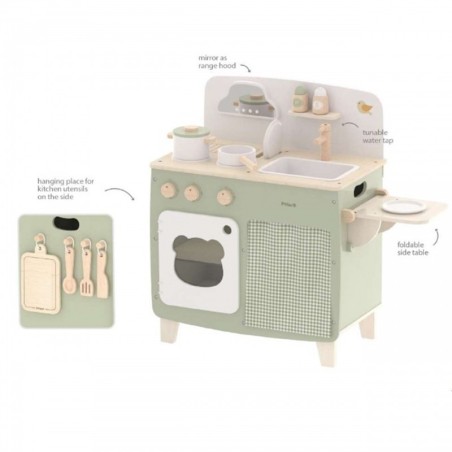 Puidust mänguköök, roheline