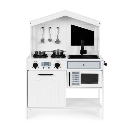 Puidust köök lastele, ahju, mikrolaineahju ja aksessuaaridega