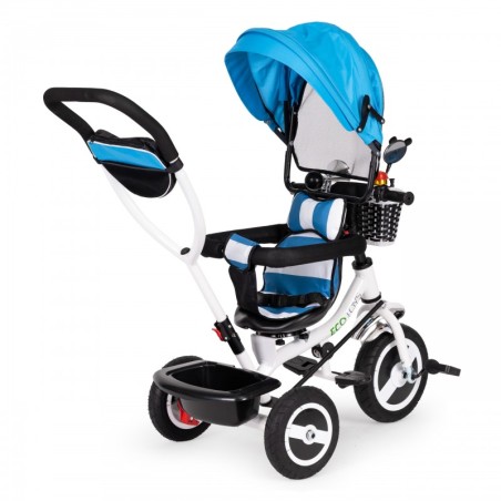 Kolmerattaline pöörleva istmega, varikatusega kolmerattaline, sinine