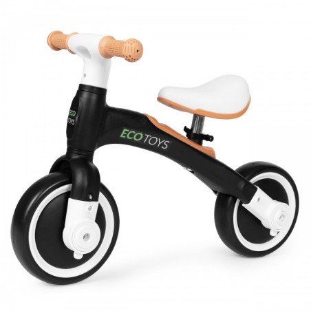 Tasakaaluratas pedaalidega - treening, 3-in-1, abirattad, must