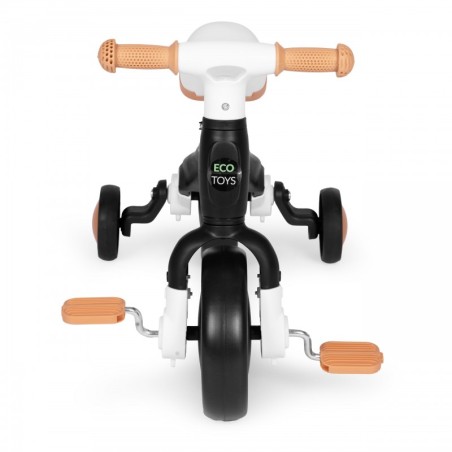 Tasakaaluratas pedaalidega - treening, 3-in-1, abirattad, must