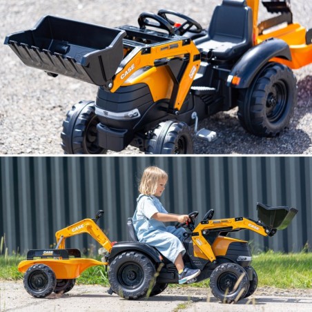 FALK Case CE pedaaltraktor koos ekskavaatorlaaduri ja haagisega 3-7 aastat