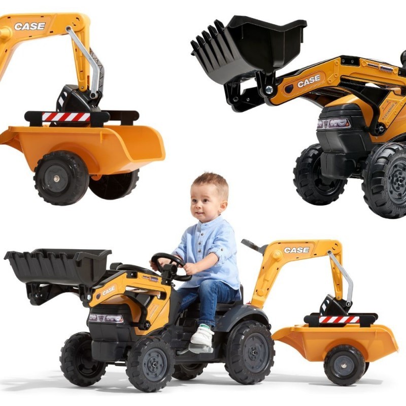 FALK CASE pedaaltraktor ekskavaatori kopa ja haagisega 2-5 aastat