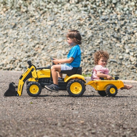 FALK Komatsu pedaaltraktorekskavaator koos haagise ja kopaga