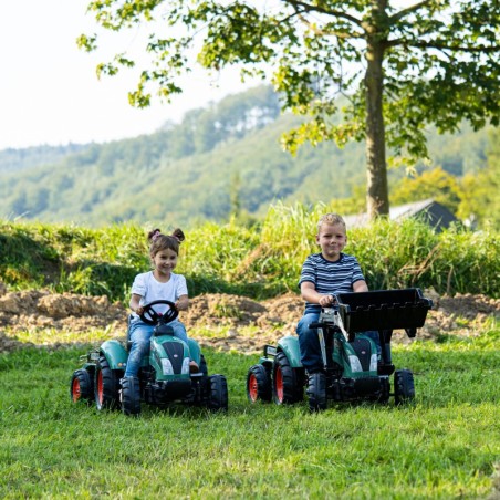 FALK Green Pedaalidega Traktor Lander koos haagisega vanusele 3+