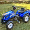FALK New Holland suur pedaalidega traktor haagise + avaneva kapotiga alates 2 aastast