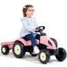 FALK pedaalidega traktor Country Star Pink + haagis ja signaal, alates 2 aastast.
