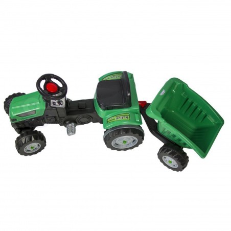 Pedaalidega traktor käruga 3 aastasele