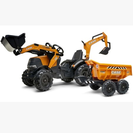 FALK Case IH Backhoe pedaalidega traktor treileri ja ekskavaatoriga 3 aastasele