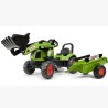 Falk pedaalidega traktor Claas haagise ja esilaaduriga, 2 aastasele