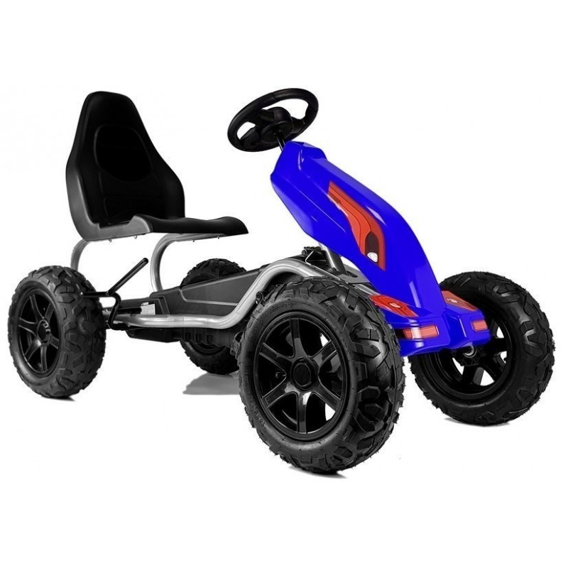 Pedaal Gokart B012 täispuhutavad rattad, sinine
