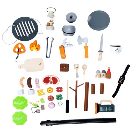 Matkakomplekt Puidust lõkketarvikud 45 El