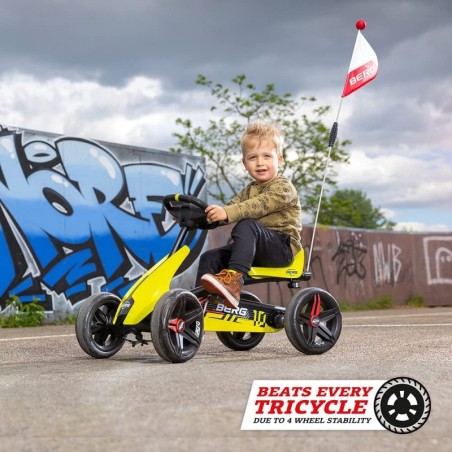 Pedaalidega kartauto Berg Buzzy Aero, kollane