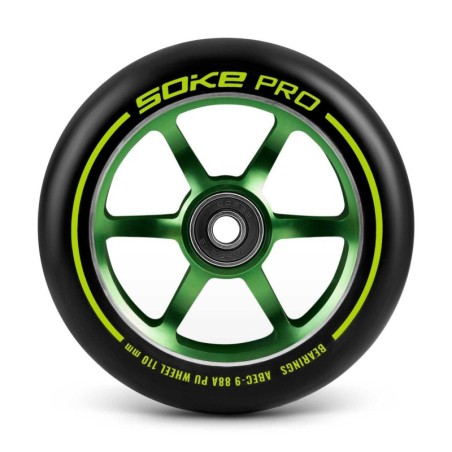 Tõukeratta rattad 110 mm rohelised 2 tk